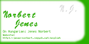 norbert jenes business card